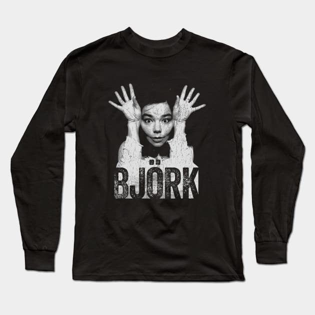 bjork // dark face Long Sleeve T-Shirt by Cybord Design